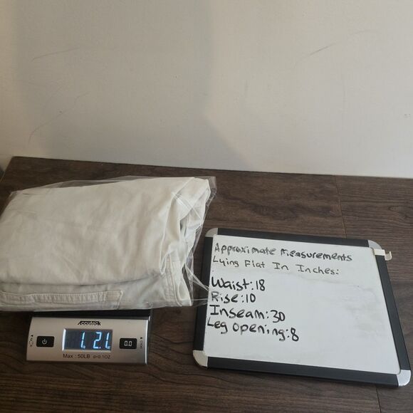 AG Adriano Goldschmied The Graduate Pants 36X30 (TAG 36X34) Off White Tailored - Picture 10 of 10